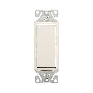 Eaton 7503 Series 7503LA 3-Way Decorator Rocker Switch, 15 A, 120/277 V, 3-Way, Back Wire, Push Wire, Screw Terminal