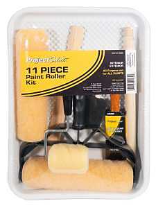 Linzer RS611 Roller and Tray Set, Metal, Includes: (2) 3/8 in Roller Covers, Metal Tray, Tray Liner, Extension Handle