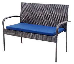 Prestige Patio CH5253A-1BL Stackable Wicker Bench