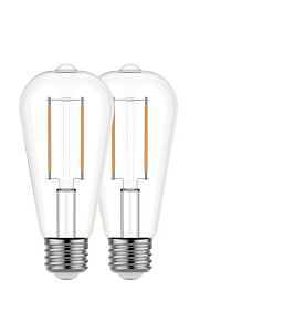 GE Refresh Series 93124196 LED Bulb, Decorative, ST19 Lamp, 60 W Equivalent, E26 Medium Lamp Base, Dimmable, Daylight