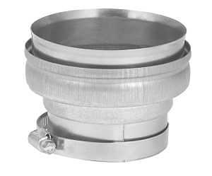 Pellet Pipe Connector, Multi-Fit, 3-In.