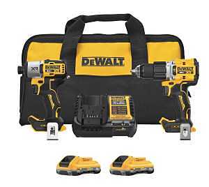 DEWALT DCK250QQ2 Cordless Combo Kit, Battery Included, 4 Ah, 20 V, Lithium-Ion