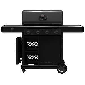 Char-Broil Pro Series 463281024 Gas Grill with Side Burner, 32,000 Btu , Liquid Propane, 4 -Burner, Steel Body, Black