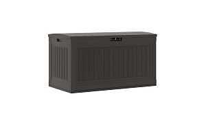 Suncast BMDB1080 Large Deck Box, 44 in W, 24 in D, 24-1/4 in H, Resin, Iron Ore