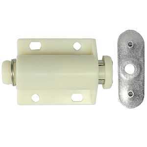 Laurey 4642 Single Touch Latch, White, Steel