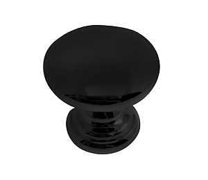 Laurey Summerland Series 12120 Cabinet Knob with Ring Base, 1 in Projection, Zinc, Matte Black