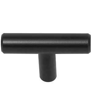 2‑Inch Matte Black T‑Bar Cabinet Pull – Modern T‑Shaped Knob