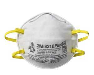 3M 8210PH3-DC Disposable N95/P95 Respirator – One‑Size White Mask with 95% Filtration