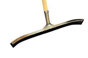Simple Spaces 93450 Floor Squeegee, 24 in Blade, Curved Blade, Rubber Blade, Hardwood Handle, Black