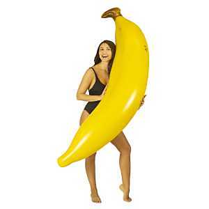PoolCandy PC1523BN Pool Raft, Inflatable Profile, Banana, PVC
