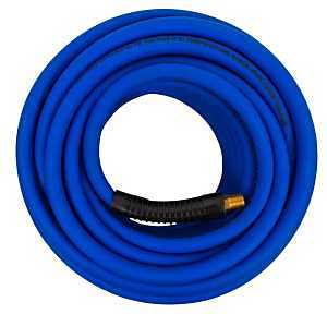Forney 75454 Hybrid Air Hose, 3/8 in ID, 0.6 in OD, 50 ft L, MNPT, 300 psi Pressure, PVC/Rubber, Blue