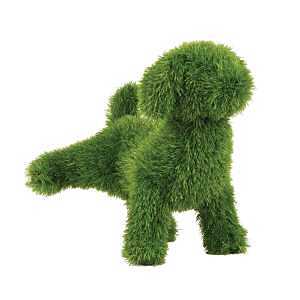 Turf Topiary Sitg Dog BRN 13IN