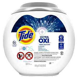 Tide PODS Ultra OXI Series 037000591641 Laundry Detergent Pack, 32 Count, Capsule