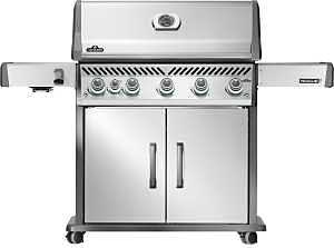 Napoleon Rogue PRO 625 Series RP625SIBPSS-2 Gas Grill with Infrared Side Burner, 60,000 Btu, Propane, 5-Burner