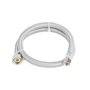 30" Stainless Steel 3/8" Flare to 1/2" FIP Pipe Adapter