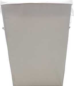Whitmor 6744-3970-ALY Laundry Basket, Fabric Bag, Gray, 18 in W, 22 in H, 13 in D