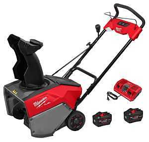 Milwaukee M18 FUEL 3036-22HD Snow Blower Kit, Battery Included, 18 V, 12 Ah, Red Lithium, 1 -Stage, 21 in W Cleaning