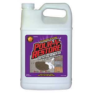 Pour-N-Restore PNRO1GL-04 Oil Stain Remover, 1 gal, Liquid, Citrus, Terpene, White