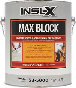 Insl-X Max Block SB5000099-01 Advanced Stain‑Blocking Primer – Gloss White, 1 gal