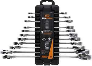 GearWrench 9312 12‑Point Ratcheting Combination Wrench Set – SAE Alloy Steel, Chrome Finish