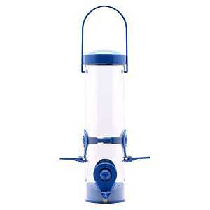 Navy Plastic 2‑in‑1 Tube Bird Feeder – 1.25 lb Capacity – Perky‑Pet 3265