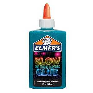 Glow In The Dark Liquid Glue, Blue, 5 Oz, Washable, 2 Pack