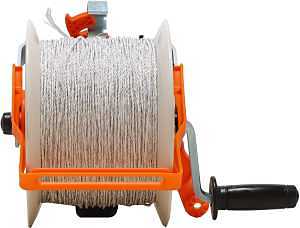 Pre Wound Geared Reel, 1312-Ft. White Turbo Wire