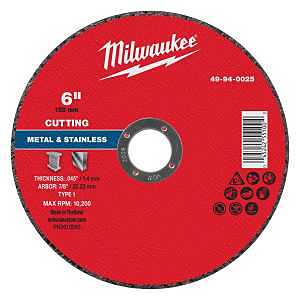 CUT-OFF WHEEL MTL TYP1 6X7/8IN