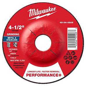 GRND WHL P-MTL TYP27 4.5X7/8IN