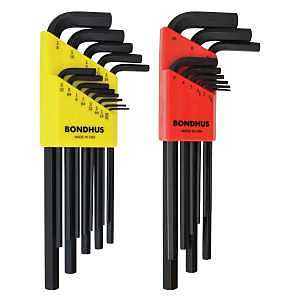 22‑Piece Steel L‑Key Set with Hex Tips – Compact Short‑Arm Design
