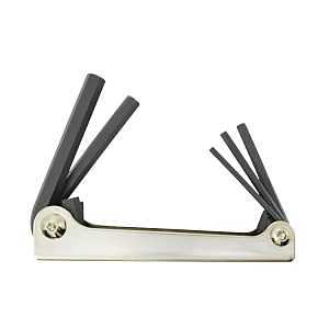 Bondhus Protanium Steel 5‑Piece Fold‑Down Hex Key Set – SAE Sizes