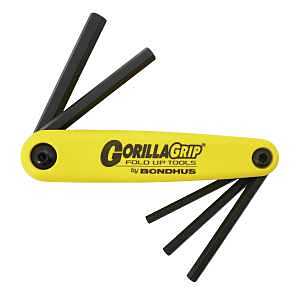 Bondhus GorillaGrip 5‑Piece Hex Key Set – SAE Steel ProGuard Tools