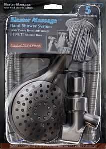 Nickel Blaster 5 Spray Hand Shower Kit With Adjustable Settings