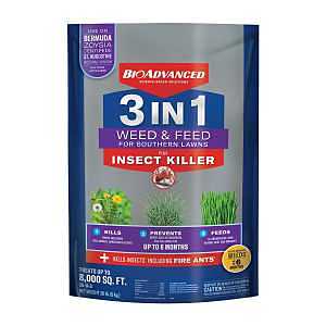 BioAdvanced 3‑in‑1 Southern Lawn Weed & Feed Granular Insect Killer – 10 lb