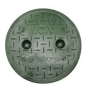 Nds 6 Inch Round Valve Box Cover, Model 107c, Green Durable Plastic