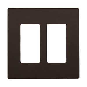 Eaton Black Polycarbonate 2‑Gang Wall Plate – 4.9" W × 4.9" L