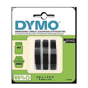 Dymo 1741670 Embossing Label, 9.8 ft L, 3/8 in W
