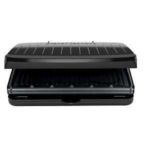 George Foreman GR015F-1BGX Grill and Panini Press, 1500 W, 120 V, Ceramic/Plastic, Black
