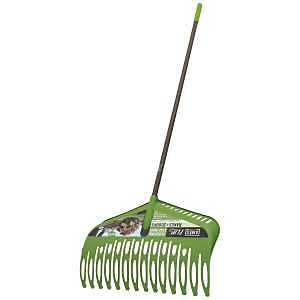 Ames 14‑Tine Flip‑Scooping Leaf Rake with Fiberglass Handle – 54‑in, 24‑in Plastic Tines