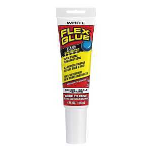 White 4‑Ounce Easy‑Apply Adhesive Tube – Quick‑Set SQZ Formula