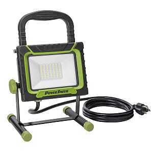 PowerSmith PWLS050H LED Work Lamp – 45 W, 5000 lm, 5000 K Cool White, 120 V, Rugged Black Design