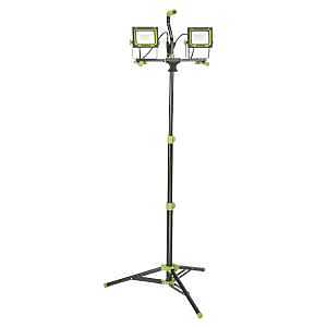PowerSmith PWLD100T Dual‑Head LED Work Light with Tripod – 10,000 lm, 5000 K, 90 W, 120 V