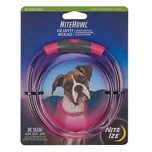 Rechargeable Pink LED Safety Necklace – Bright Visibility for Nighttime