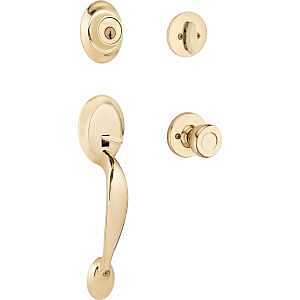 Dakota H‑Set Double Bolt – Anodized Brass Tyrol Fastening Kit
