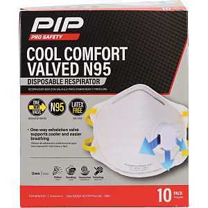Safety Works PRO43362V-10 N95 Disposable Respirator with Valve