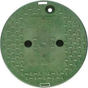 NDS Standard 111C Valve Box Cover, 9-1/2 in L, 9-1/2 in W, 1-3/8 in H, Polyolefin, Green