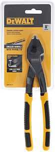 DEWALT 8‑in Diagonal Cutting Pliers with Ergonomic Grip – Hardened Blade, Tight‑Space Prying