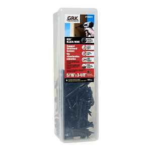 Black 5/16" × 3‑1/8" Heavy‑Duty Structural Screw Grip Mat