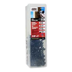 Black Rug‑Head Structural Screw – 3/8" × 4" Construction Fastener