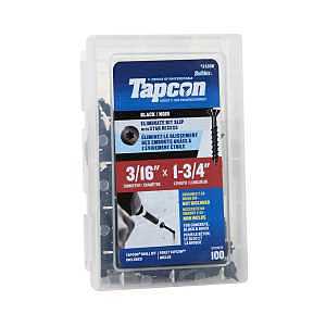 Heavy‑Duty Black Flat‑Head Concrete Anchor – 3/16" × 1‑3/4"